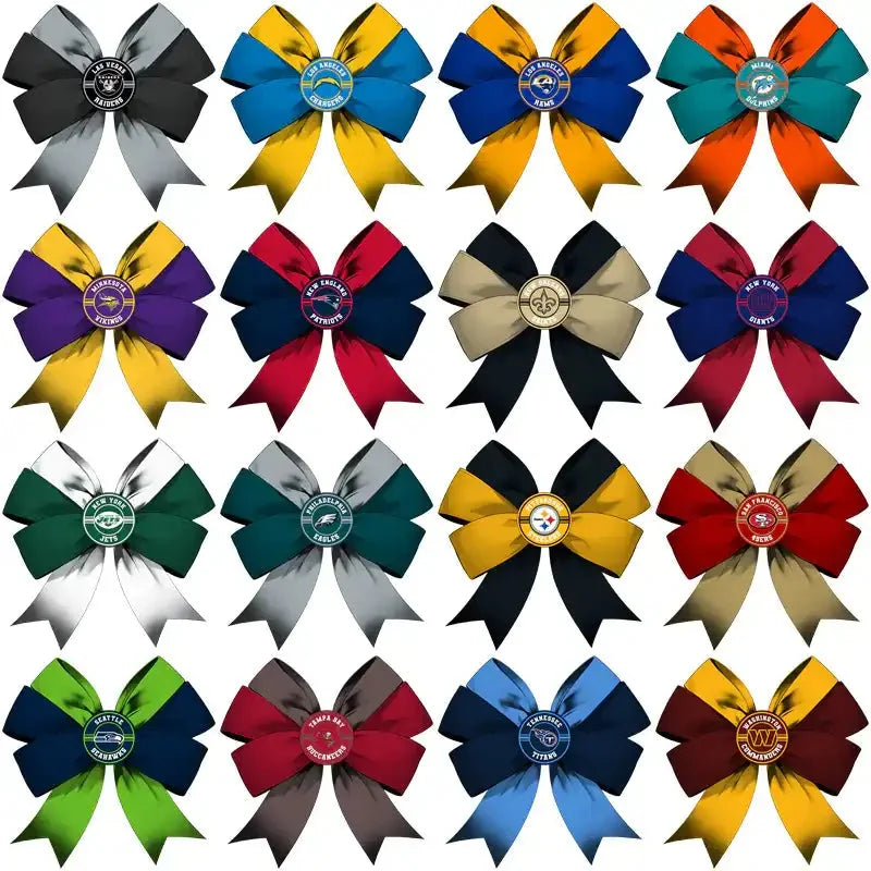 32 Football Teams Team Bow Designs Bundle PNG