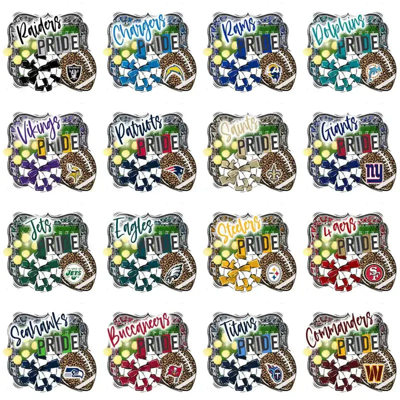 32 Football Teams Team Pride Designs Bundle PNG