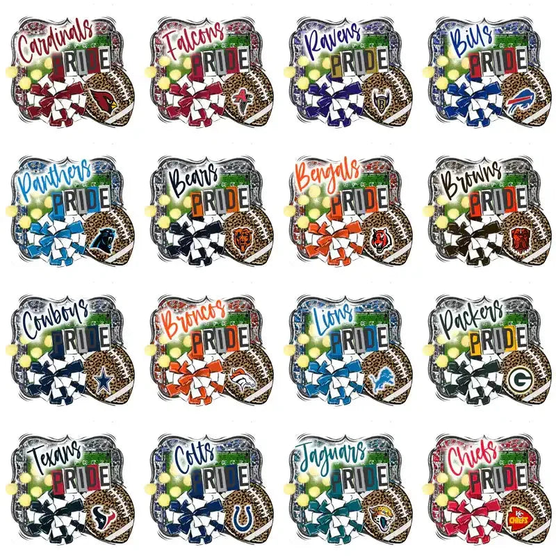 32 Football Teams Team Pride Designs Bundle PNG