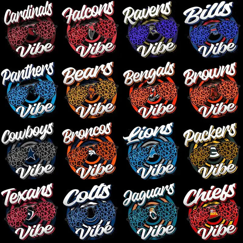 32 Football Teams Team Vibes Designs Bundle PNG