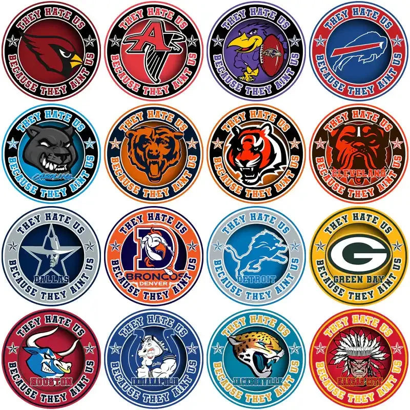 32 Football Teams They Hate Us Circle Logo Designs Bundle PNG