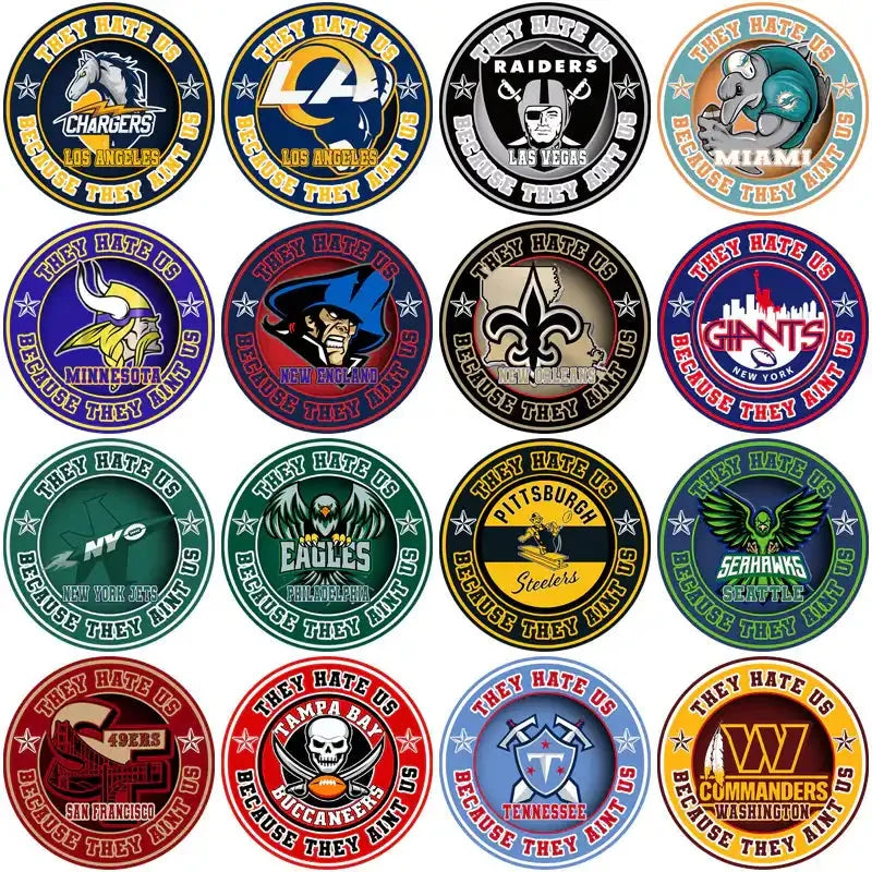 32 Football Teams They Hate Us Circle Logo Designs Bundle PNG