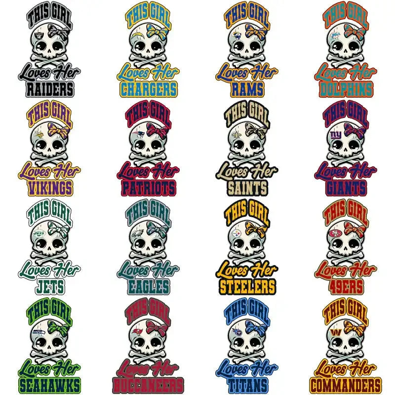 32 Football Teams This Girl Loves Designs Bundle PNG