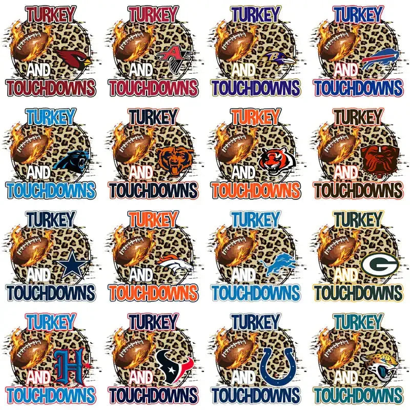 32 Football Teams Turkey Designs Bundle PNG