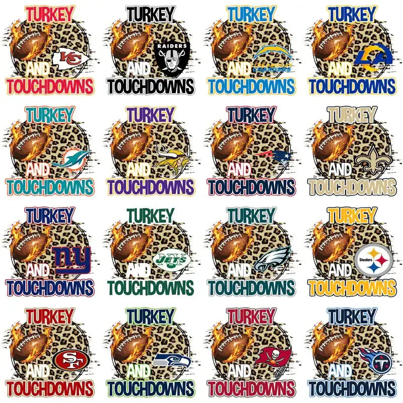 32 Football Teams Turkey Designs Bundle PNG