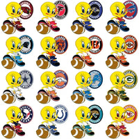 Load image into Gallery viewer, 32 Football Teams Tweety Bird Designs Bundle PNG
