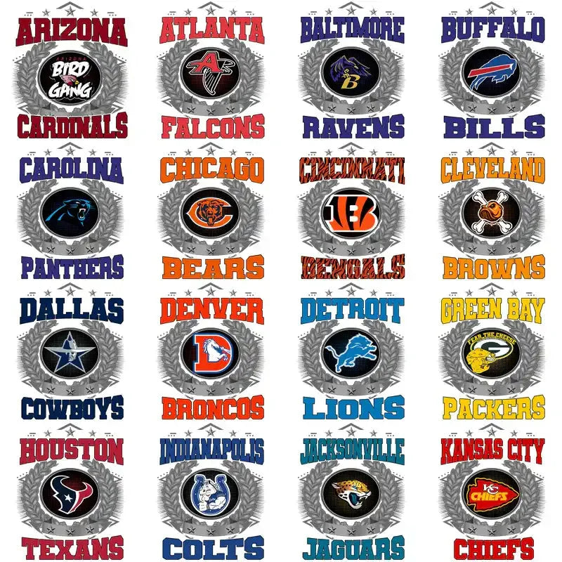 32 Football Teams Wreath Designs Bundle PNG