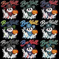 Cargar imagen en el visor de la galería, 32 Ghost Boo Y'all Football Teams Halloween Designs Bundle PNG
