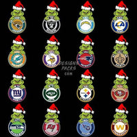 Load image into Gallery viewer, 32 Grin Christmas Football Designs Bundle PNG
