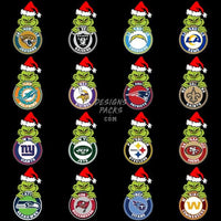 Load image into Gallery viewer, 32 Grin Christmas Football Designs Bundle Png
