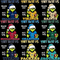 Load image into Gallery viewer, 32 Grinch Christmas They Hate Us Football Teams Designs Bundle PNG
