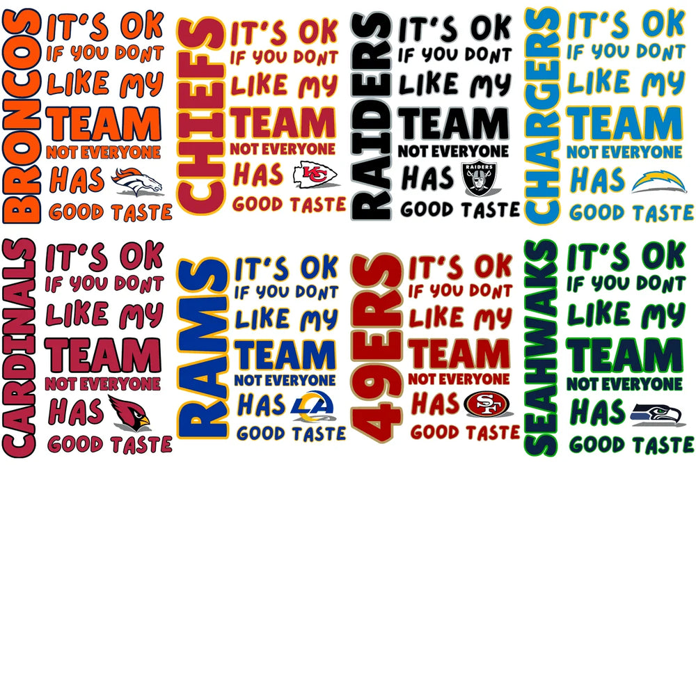 32 Has Good Taste Football Teams Designs Bundle PNG