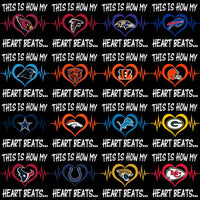 Load image into Gallery viewer, 32 Heart Beat Football Teams Designs Bundle PNG
