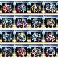 Load image into Gallery viewer, 32 Helmet Smokes Football Tumbler Wrap Bundle Jpg
