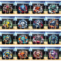 Load image into Gallery viewer, 32 Helmet Smokes Football Tumbler Wrap Bundle Jpg
