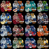 Load image into Gallery viewer, 32 Holiday Christmas Tree Decoration Football Teams Designs Bundle PNG
