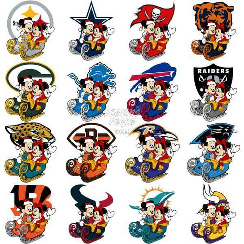 32 Ice Cartoon Minnie Christmas Football Designs Bundle Png