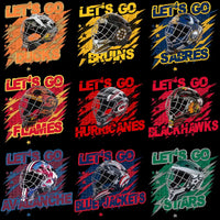 Load image into Gallery viewer, 32 Ice Hockey Teams Let's Go Team Goalie Mask Designs Bundle PNG
