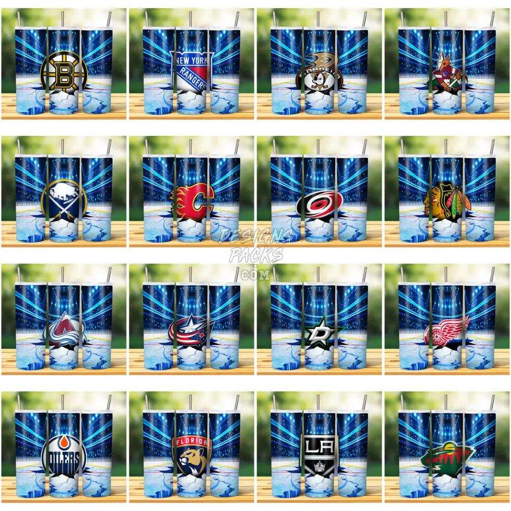 32 Ice Hockey Teams Tumbler Wrap Bundle Jpg