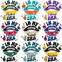 Load image into Gallery viewer, 32 In My Era Football Teams Kiss Designs Bundle PNG
