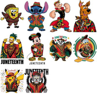 Load image into Gallery viewer, 32 Juneteenth Cartoons Black History Designs Bundle PNG
