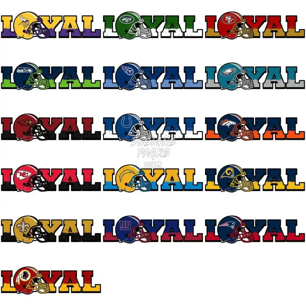 32 Loyal Football Teams Designs Bundle Png