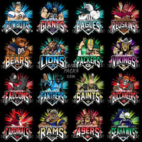 Load image into Gallery viewer, 32 Mascots Football Teams Designs Bundle Png
