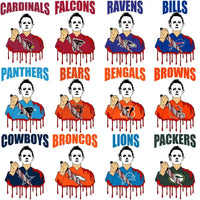 Load image into Gallery viewer, 32 Michael Myers Movie Horror Football Designs Bundle PNG
