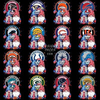 Load image into Gallery viewer, 32 Patriot 4th of July Football Teams Designs Bundle PNG
