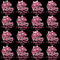 Load image into Gallery viewer, 32 Pink Out Floral October Cancer Awareness Football Helmet Teams Designs Bundle PNG
