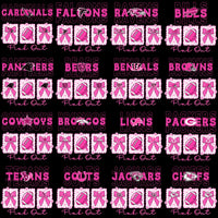 Load image into Gallery viewer, 32 Pink Out October Cancer Awareness Football Teams Designs Bundle PNG

