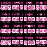 Load image into Gallery viewer, 32 Pink Out October Cancer Awareness Football Teams Designs Bundle PNG
