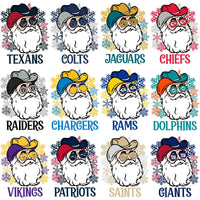 Load image into Gallery viewer, 32 Santa CHRISTMAS Football Teams Designs Bundle PNG
