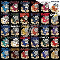Load image into Gallery viewer, 32 Santa Christmas Football Teams Designs Bundle PNG
