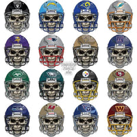 Load image into Gallery viewer, 32 Skull Football Teams Helmets Designs Bundle Png
