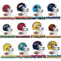 Load image into Gallery viewer, 32 Snoopy Cartoon Football Helmets Teams Logos Designs Bundle PNG
