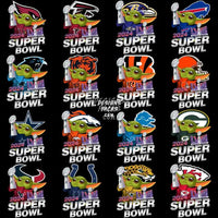 Load image into Gallery viewer, 32 Super Bowl 2024 Football Teams Baby Cartoon Designs Bundle Png

