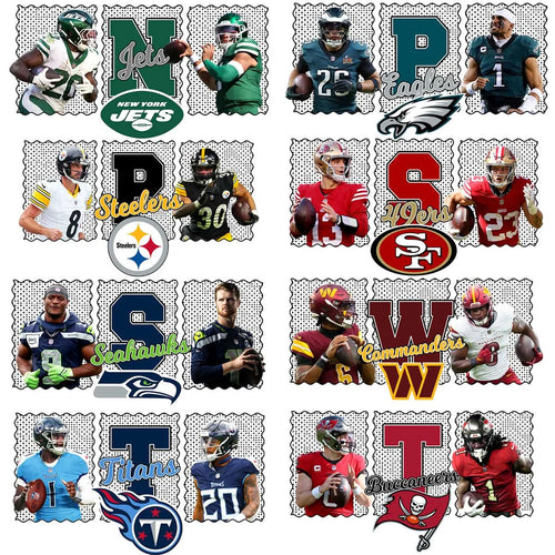 32 Team Players Football Teams Designs Bundle PNG