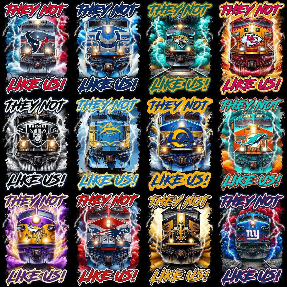 32 Train Smoke Football Teams Designs Bundle PNG