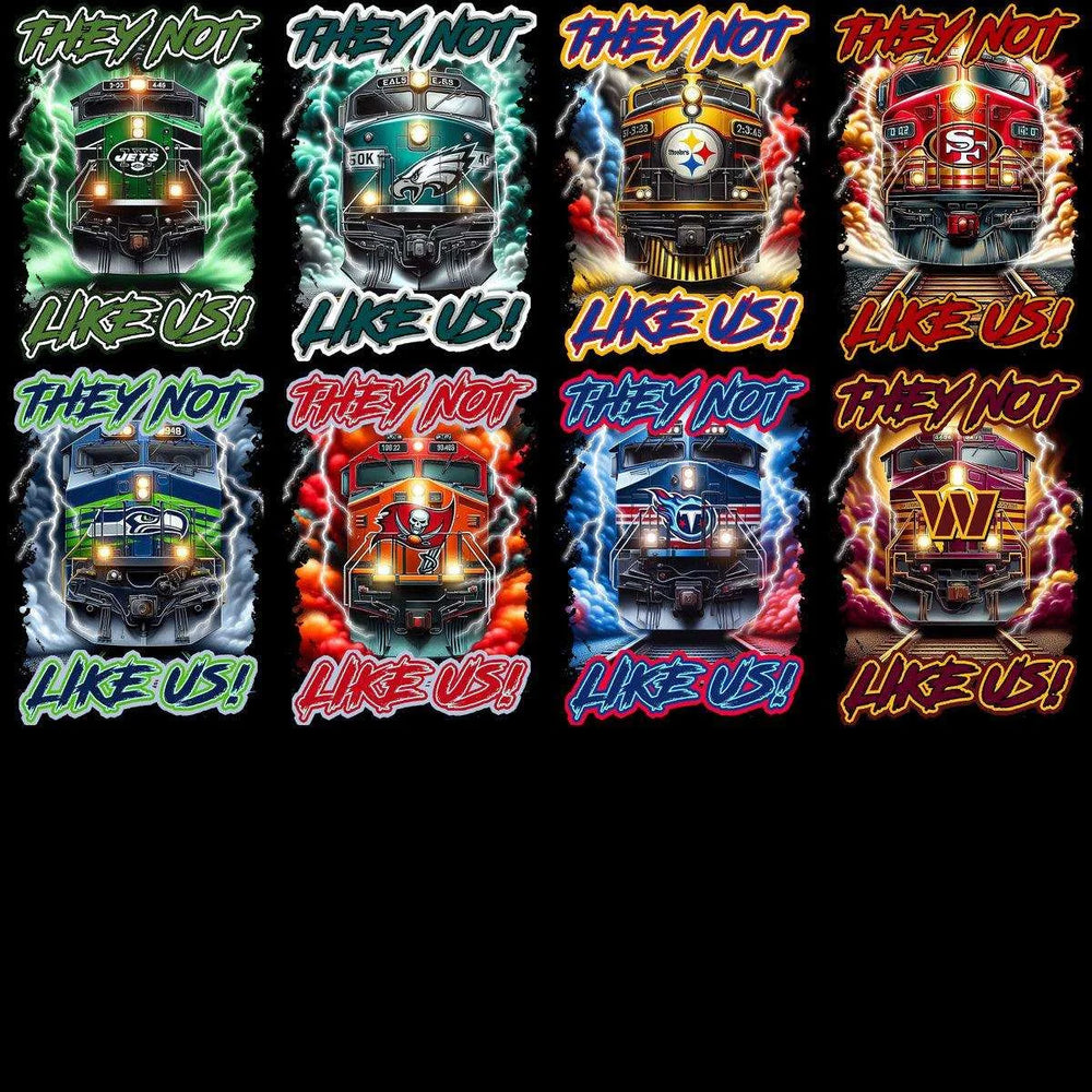 32 Train Smoke Football Teams Designs Bundle PNG