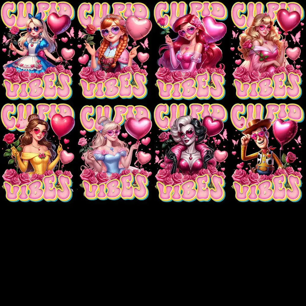 32 Valentine Cartoons Cupid Vibes Designs Bundle PNG