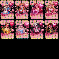 Load image into Gallery viewer, 32 Valentine Cartoons Cupid Vibes Designs Bundle PNG
