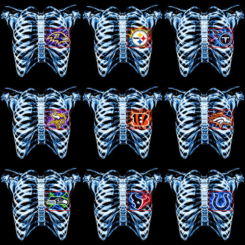 32 X-ray Scan Football Teams In My Heart Designs Bundle PNG