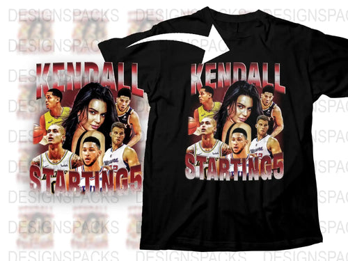 Kendall Custom Basketball T-Shirt, Sports Fan Tee, Graphic Print Shirt, Unisex Adult Clothing, Athletic Apparel, Gift Idea