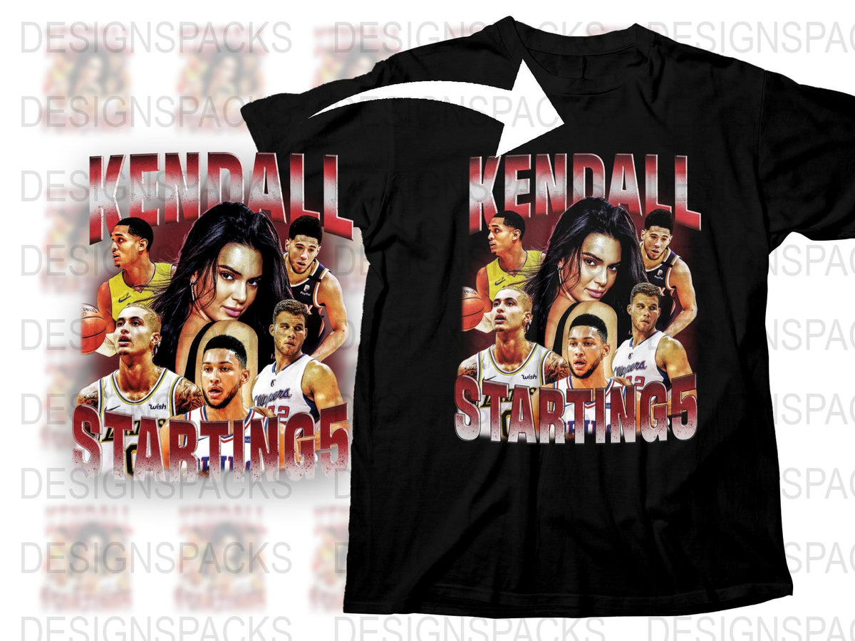 Kendall Custom Basketball T-Shirt, Sports Fan Tee, Graphic Print Shirt, Unisex Adult Clothing, Athletic Apparel, Gift Idea