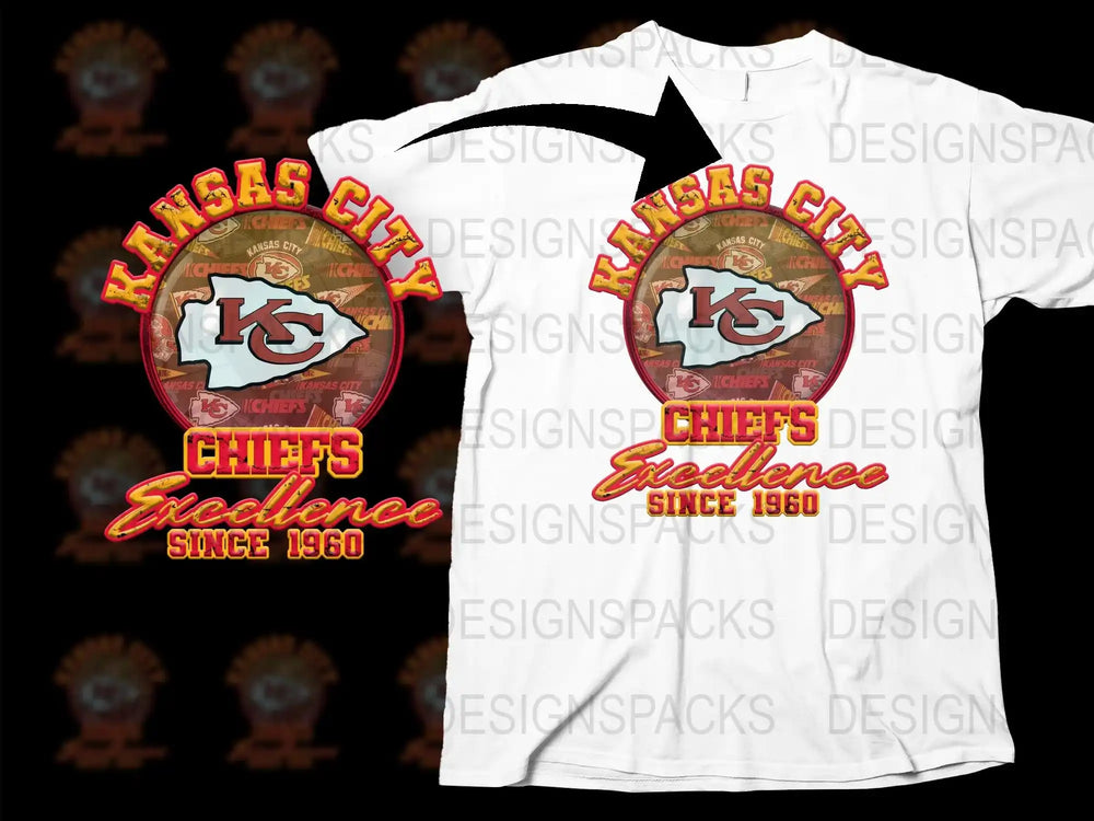 Kansas City Chiefs T-Shirt Vintage Excellence Since 1960 Football Fan Apparel