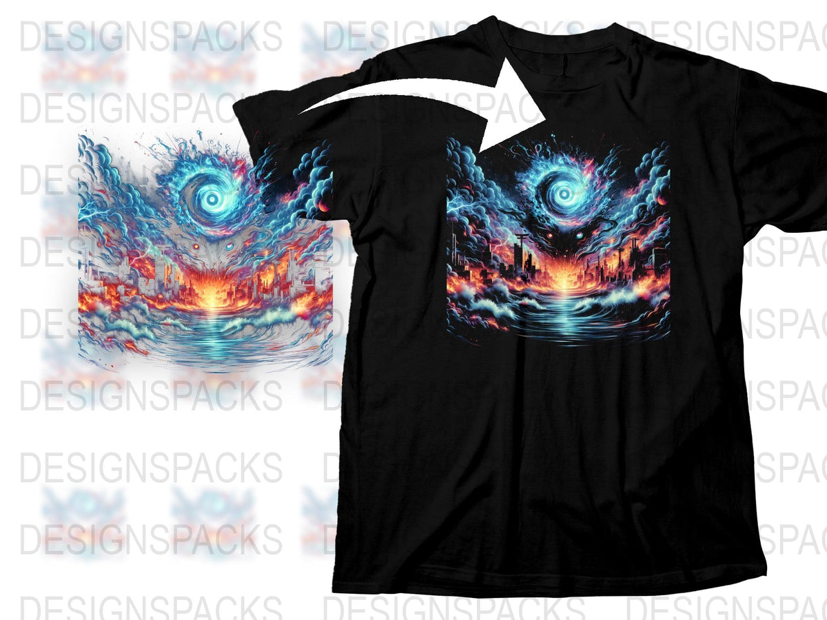 Men's Graphic T-Shirt, Cosmic Eye Design, Vibrant Colors, Artistic Print, Unique Fashion, Summerwear, Casual Style, Streetwear, Bold