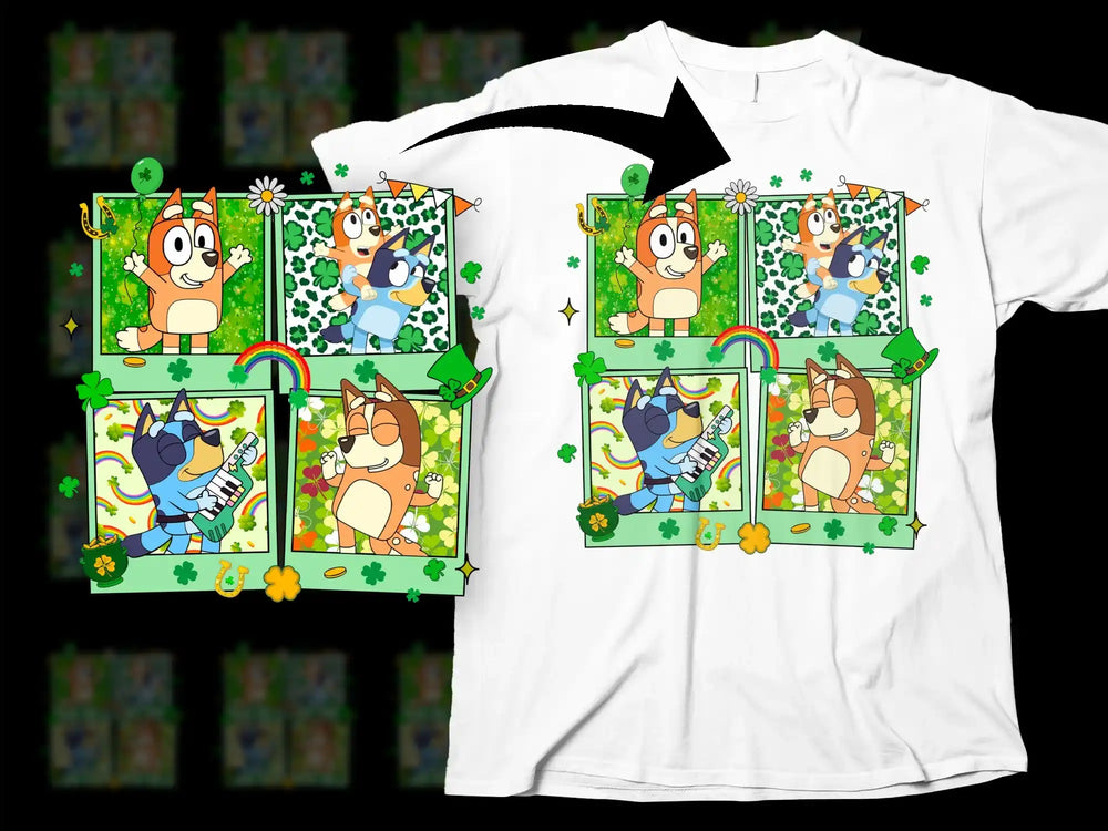 Bluey Bingo St Patrick Lucky Shamrocks Quartet product type