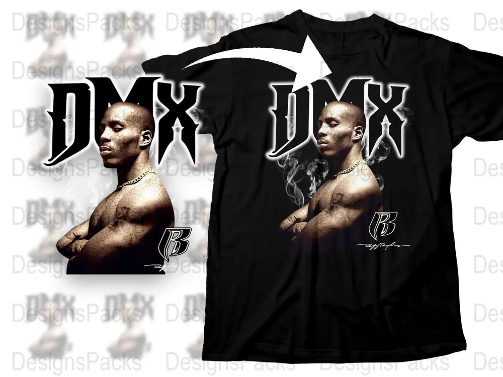 DMX Tribute T-Shirt, Vintage Hip Hop Artist Black Tee, Iconic Rapper Graphic Shirt, Music Fan Apparel Gift