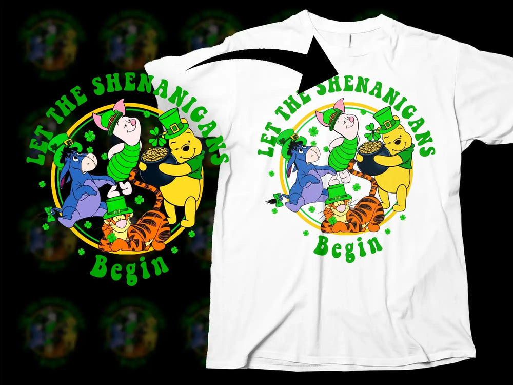 Let The Shenanigans Begin Winnie Pooh St Patrick Day product type
